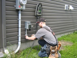 Installation of a charging station for an electric car