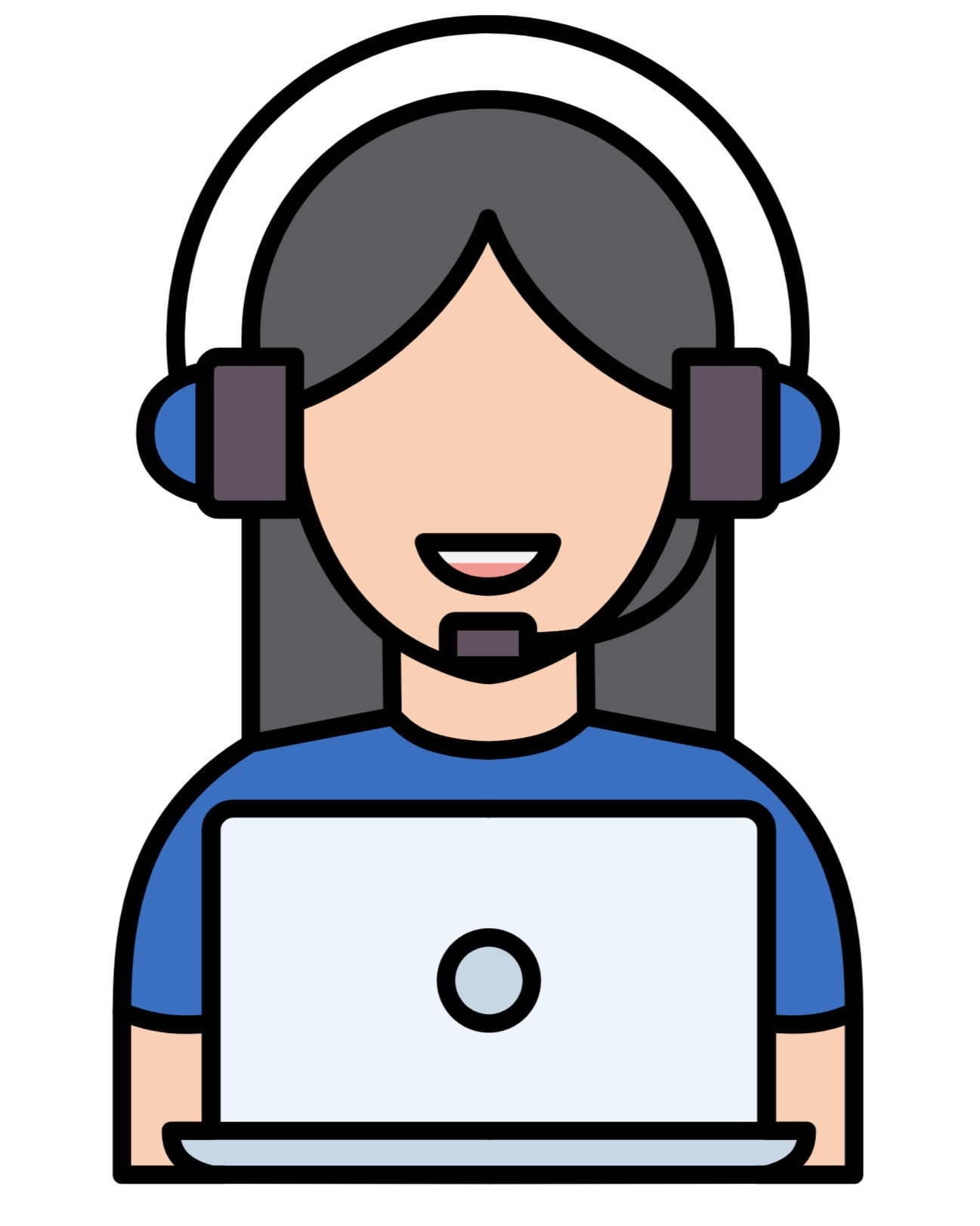 Customer support headset icon