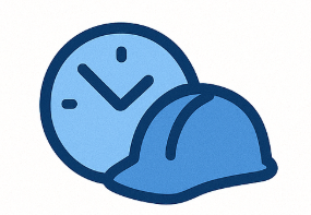 Icône horloge et dossier – symbolise le temps gagné